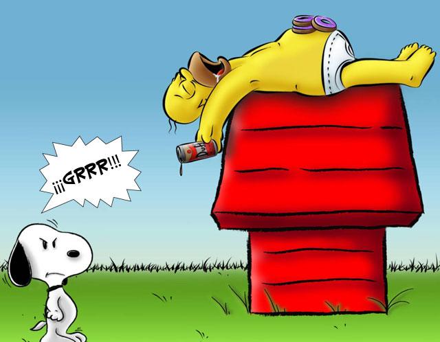 Homero vs Snoopy